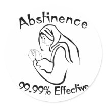Abstinence 99.99% Effective Sticker