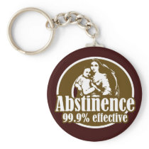Abstinence 99% Effective Religious Humor Key Chain