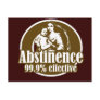 Abstinence 99% Effective Religious Humor Post Card