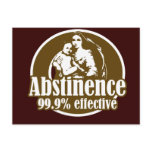 Abstinence 99% Effective Religious Humor postcards