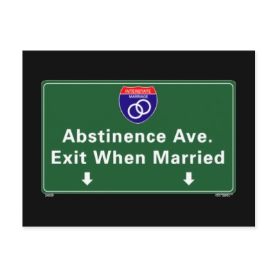 Abstinence Ave Postcard by waitwear