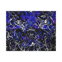 Abstracción azul impresión en lienzo estirada