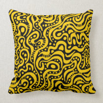 Abstract 041211 - Amber on Black american mojo pillows