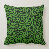 Abstract 041211 - Avocado on Black american mojo pillows