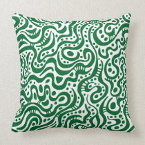 Abstract 041211 - Forest Green on White american mojo pillows
