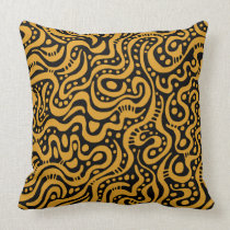 Abstract 041211 - Gold on Black american mojo pillows