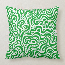 Abstract 041211 - Grass Green on White american mojo pillows