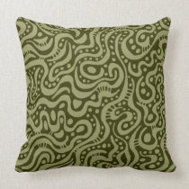 Abstract 041211 - Khaki on Deep Olive american mojo pillows