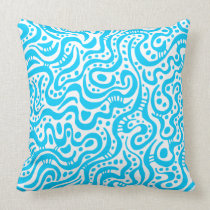 Abstract 041211 - Sky Blue on White american mojo pillows