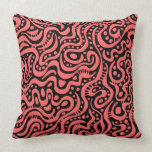 Abstract 041211 - Tropical Pink on Black pillows