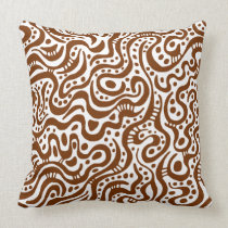 Abstract 041211 - Walnut on White american mojo pillows