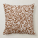 Abstract 041211 - Walnut on White pillows
