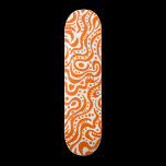 Abstract 041211v1 - Orange on White skateboards