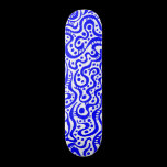 Abstract 041211v3 - Blue on White skateboards
