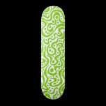 Abstract 041211v3 - Martian Green on White skateboards