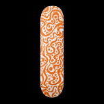 Abstract 041211v3 - Orange on White skateboards