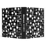 Abstract 111211 - White on Black (2in) 3 Ring Binders
