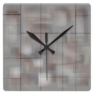 Abstract 11 Square Clock
