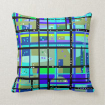 Abstract 1950s Design Pillow