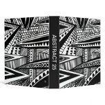 Abstract 25 (1in) - Black and White 3 Ring Binders