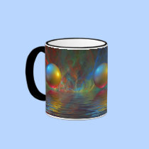Abstract 3-d Spheres mugs