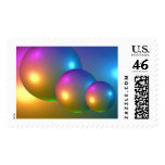Abstract 3d Spheres Postage Stamp