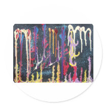 abstract#5 round stickers