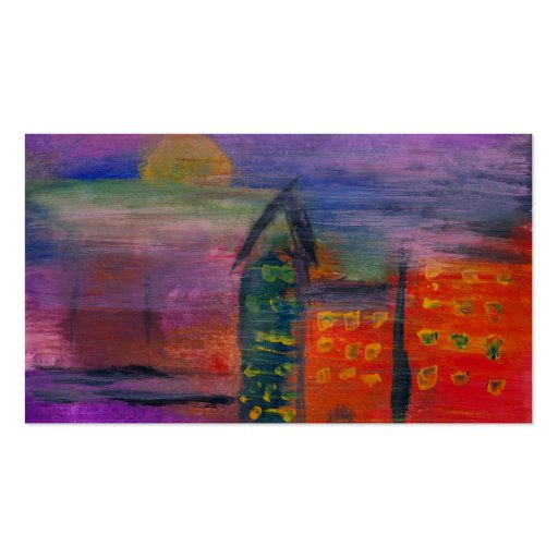 Abstract - Acrylic - Lost in the city Business Card (back side)