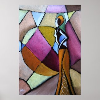 Abstract African Woman Poster