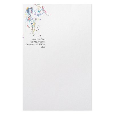 Abstract Afro Lady Custom Stationery by Anaylli