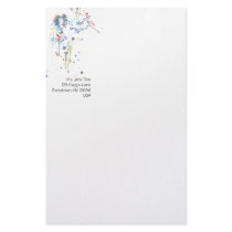 Abstract Afro Lady Custom Stationery