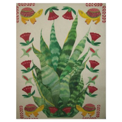abstract aloe turtles & tulips personalized flyer by poppart
