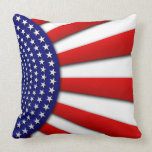 Abstract American Flag Pillow