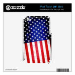 Abstract American flag skin Skin For iPod Touch 4G
