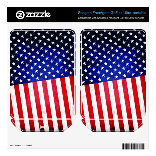 Abstract American flag skin FreeAgent GoFlex Decals