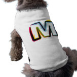 Abstract and colorful letter M Pet Shirt