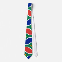 Abstract Angular Color Blocked Pattern SA Flag Tie