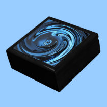 Abstract Anime Face in Blue Gift Box gift boxes