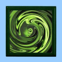 Abstract Anime Face in Chartreuse/Green Gift Box gift boxes