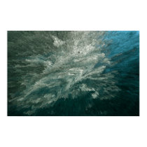 Abstract Aqua Blue posters