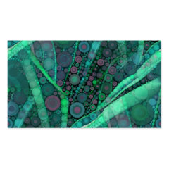 Abstract Aqua Green Purple Retro Circle Mosaic Business Card