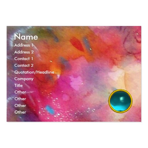 ABSTRACT AQUAMARINE BUSINESS CARD TEMPLATES (front side)