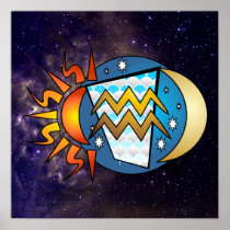 Abstract Aquarius Poster