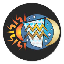Abstract Aquarius Stickers stickers