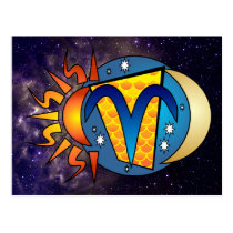 Abstract Aries Postcard postcards
