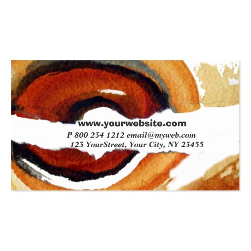 Abstract Art Artists Painters Business Card Template (back side)