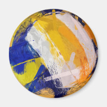 Abstract Art Beach Volleyball Refrigerator Magnets