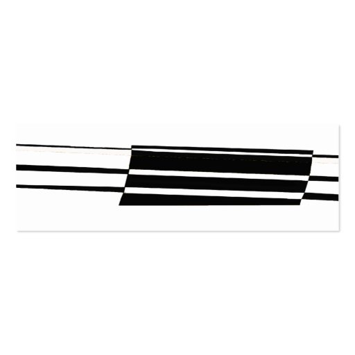 Abstract Art Black and White Bookmark Business Card Template (front side)