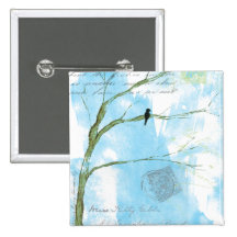 Abstract Art Black Bird In Tree Letters From Home Pins