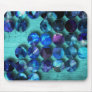 Abstract art blue circles mouse mat mousepad